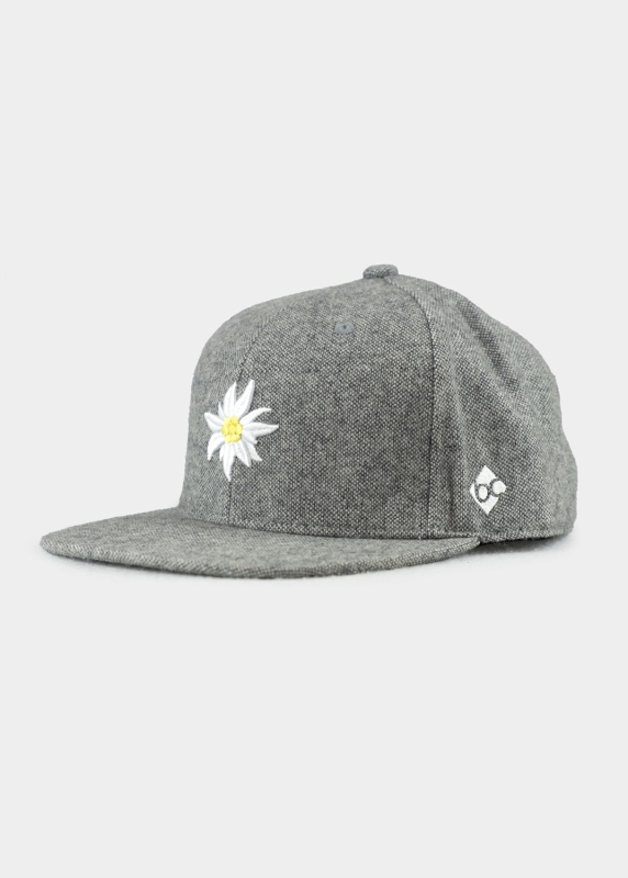 Cap "Edelweiß Flanell" - grau (Snapback)