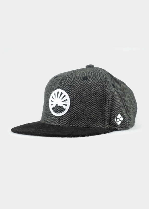 Cap "Gipfelstürmer Tweed" - dark grey (Snapback)