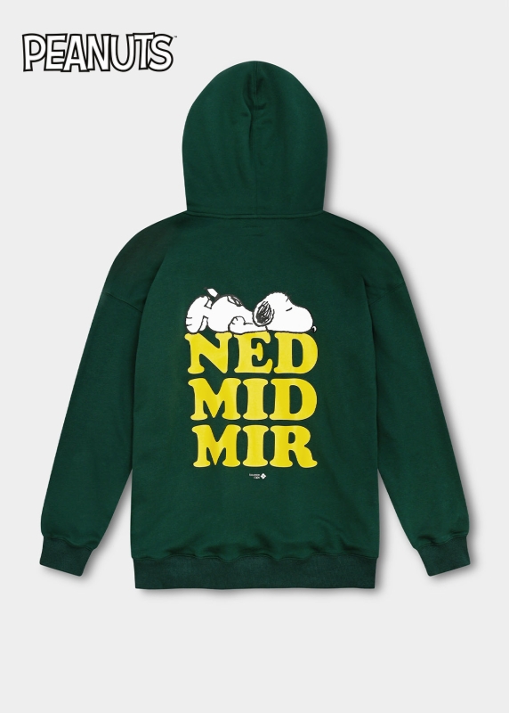 Hoodie "Peanuts: Ned mid mir" - dunkelgrün