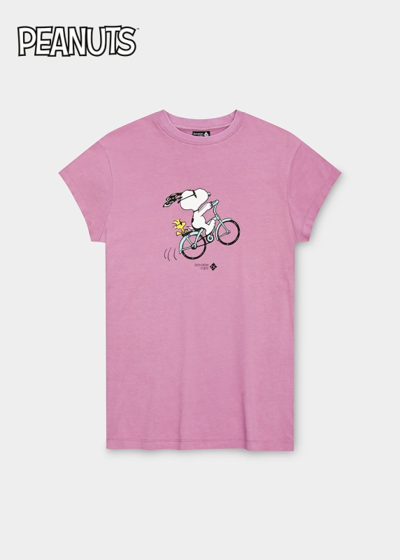 T-Shirt "Peanuts: Radln" - wildrose