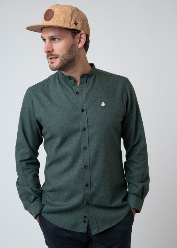 Hemd "Edelweiß" - dark green