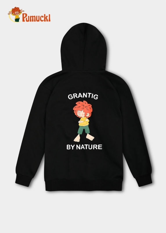 Hoodie "Grantig by nature" - schwarz, v2