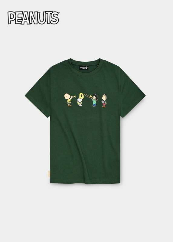 T-Shirt "Peanuts: Blaskapelle" - dunkelgrün