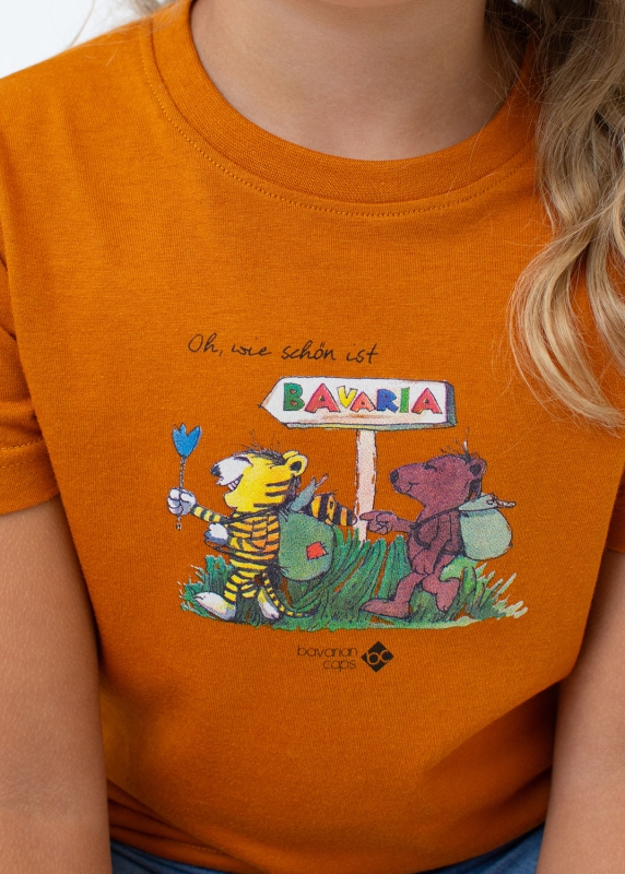 T-Shirt "Oh wie schön ist Bavaria" - orange (Kinder)