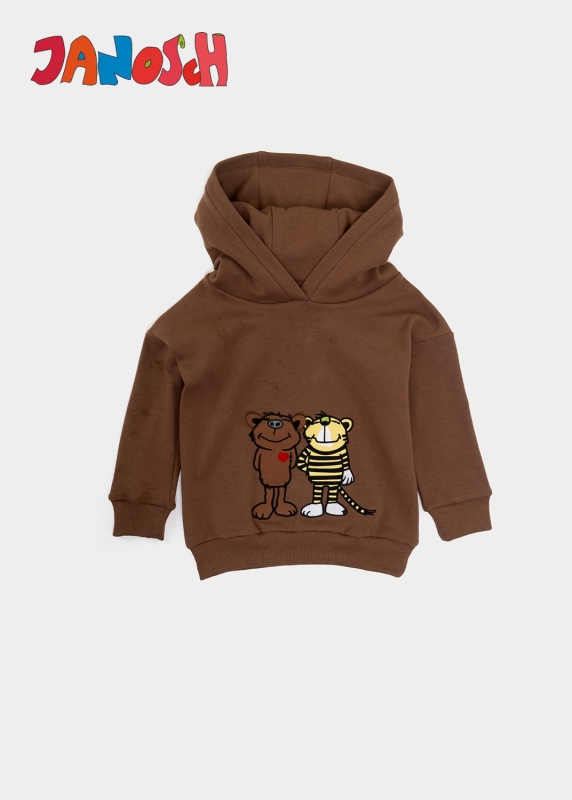 Hoodie "Tiger&Bär" - braun (Kinder)