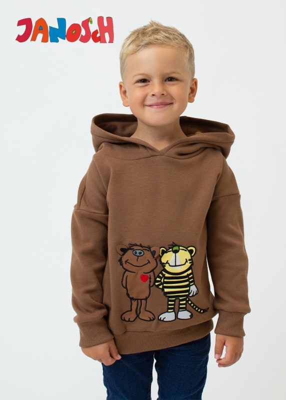 Hoodie "Tiger&Bär" - braun (Kids)