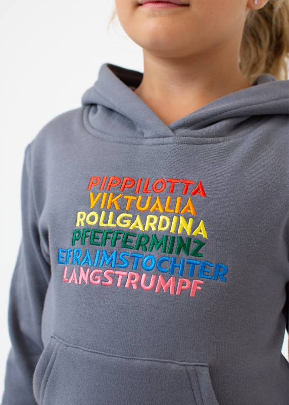 Hoodie "Pippilotta Viktualia" - graublau (Kids)