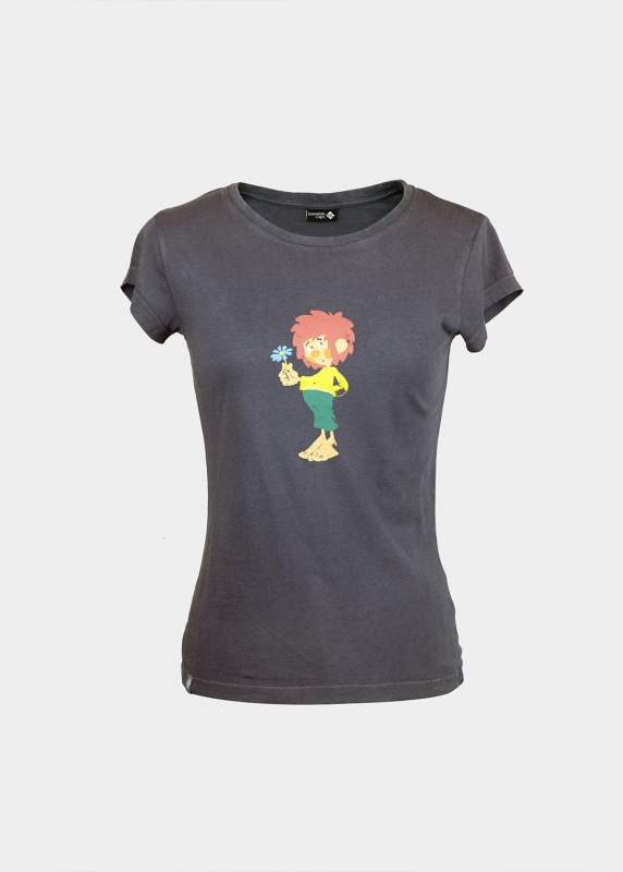 T-Shirt "Pumuckl Blume" - graphit (Damen)