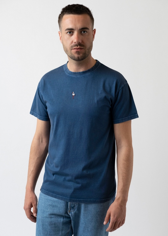 Retro-Shirt "Storchenbräu" - dunkelblau