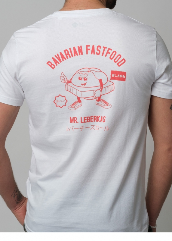 T-Shirt "Bavarian Fastfood" - weiß