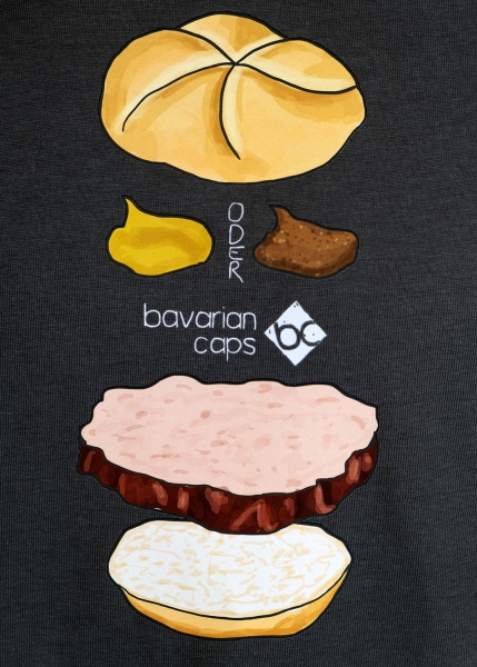 T-Shirt "Bavarian Burger" - anthrazit