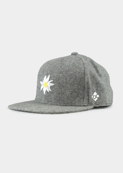 Cap "Edelweiß Flanell" - grey (Snapback)