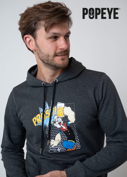 Hoodie "Popeye" - dunkelgrau