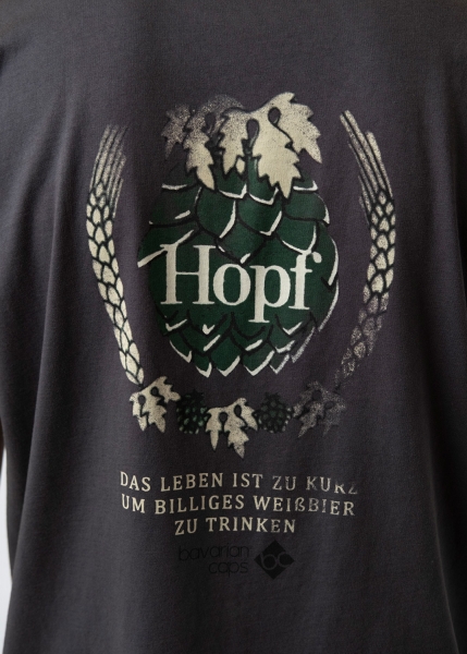 Retro-Shirt "Hopf" - schwarzgrau