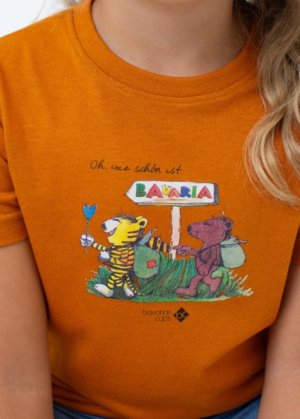 T-Shirt "Oh wie schön ist Bavaria" - orange (Kinder)