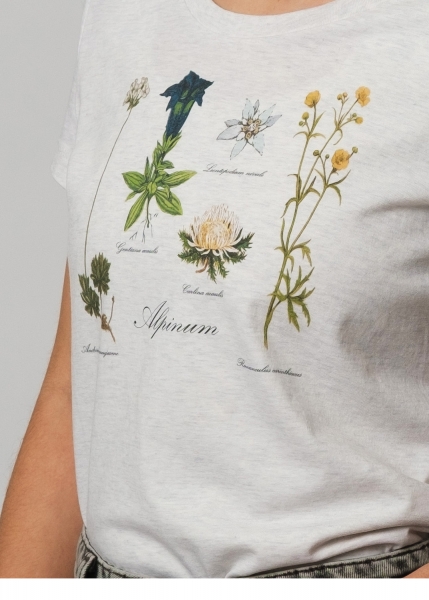 T-Shirt "Alpinum"- cremegrau